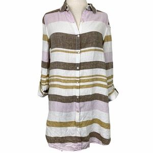 RACHEL ZOE Neapolitan Stripe Tunic Shirt Dress